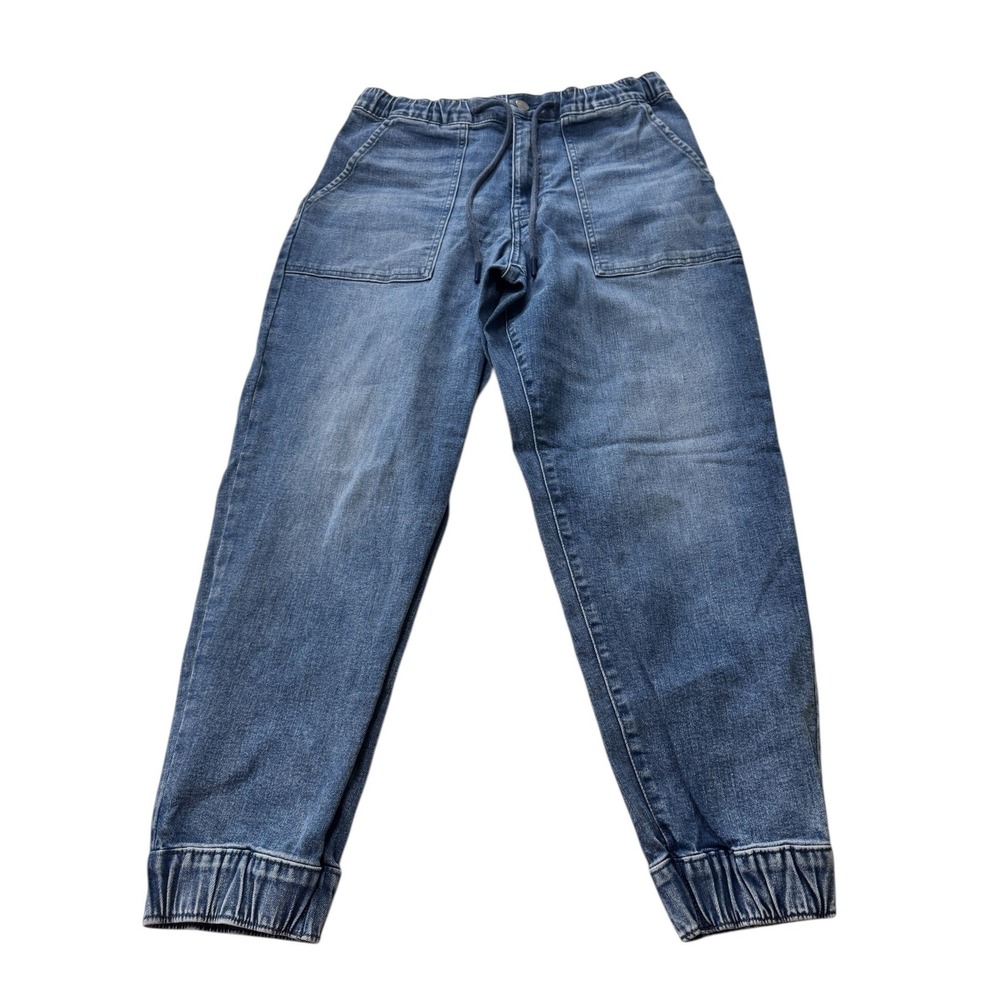 Lucky You Jeans Womens Jogger Denim Elastic Waist Drawstring Pant 10 tapered leg
